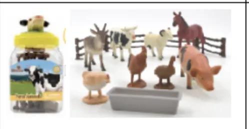 13 pcs farm animals playset in 3L Animal head bucket