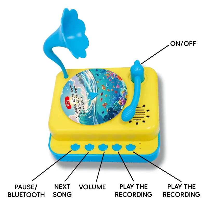 Kids Gramophone Toy 1000+ content 100 discs