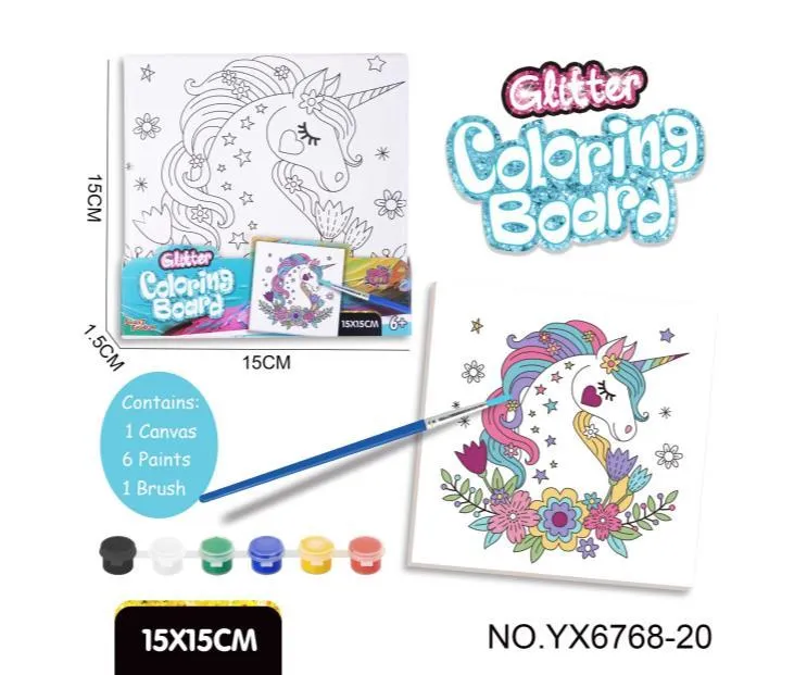 DIY Coloring Board Set - Unicorn (15X15CM)