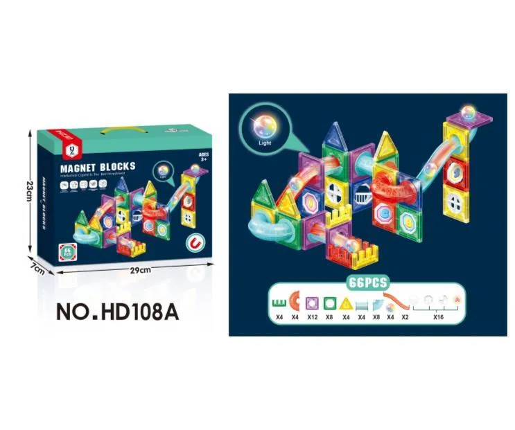 (GCC) DIY BUILDING BLOCK FOR LIGHTING COLOR WINDOW, MAGNETIC SHEET, TRACK BALL, PUZZLE